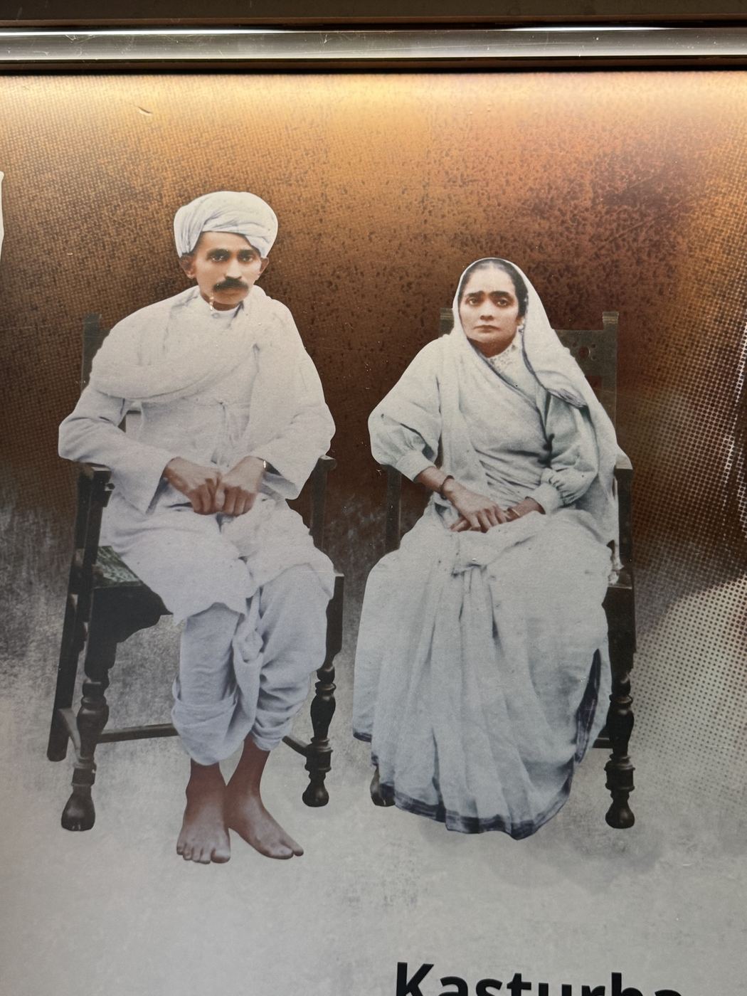 Historic photograph on display at Aga Khan Palace