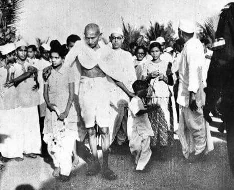 Gandhi during the Salt March